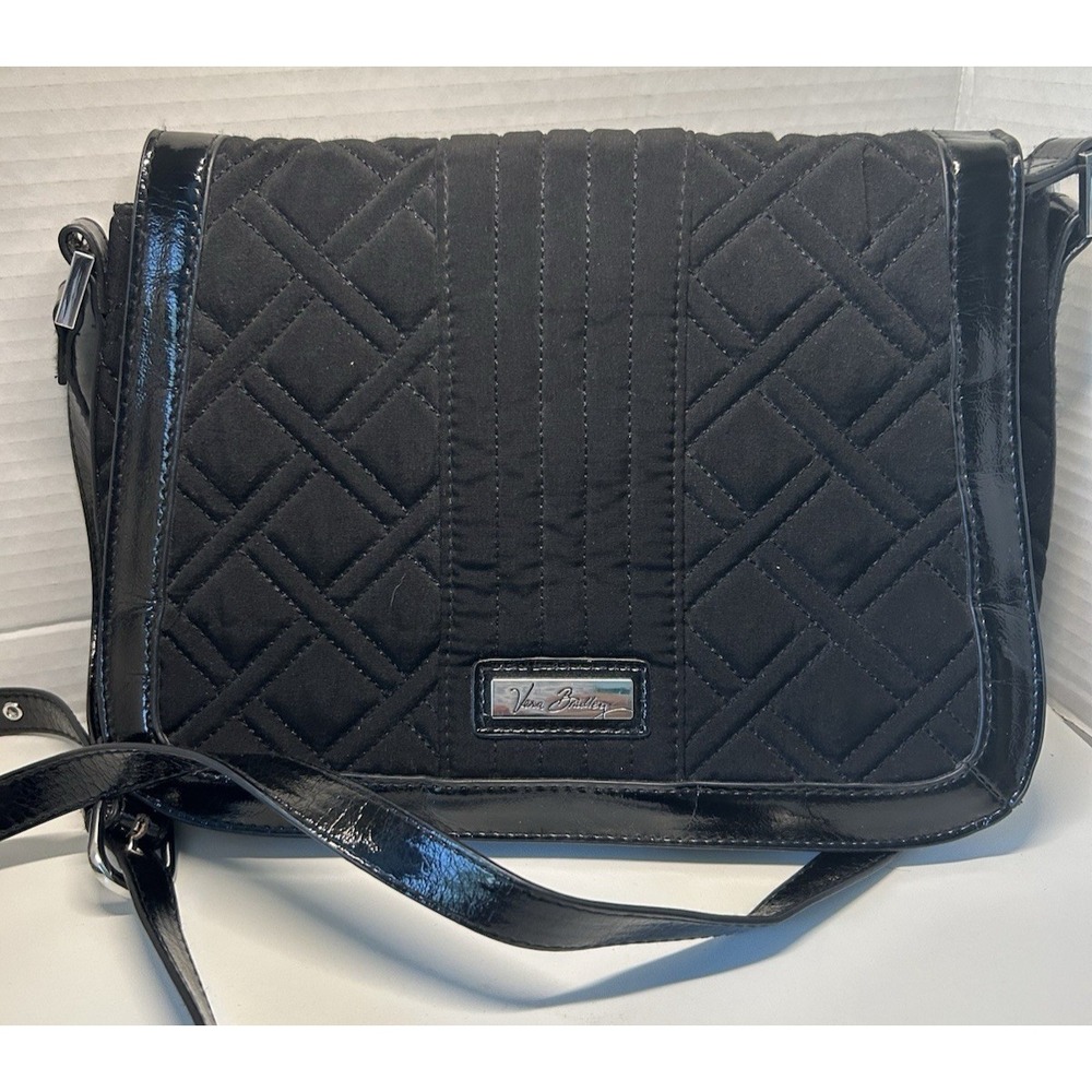 Vera Bradley Carson Crossbody Quilted  in Classic Black P34